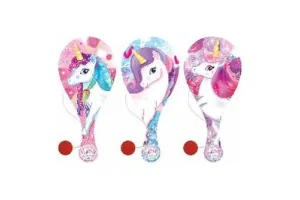 3x batje met balletje eenhoorn - 23 cm - paddle spel