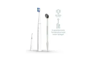 AENO DB8 - Elektrische tandenborstel - Plak Verwijderaar - Spiegel - Ook voor kinderen - 3 standen - 3 Opzetborstels - 30000 tpm - 100 dagen zonder opladen - IPX7 Wit