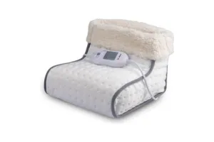 alpina Voetenwarmer Elektrisch - Voetverwarmer Voetverzorging - Elektrische Verwarming - Wasbare Voetenwarmer Pantoffel - 3 Warmtestanden - Wit