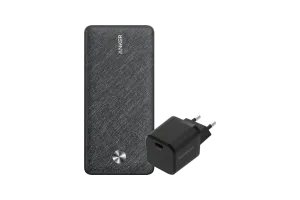 Anker Powerbank 20.000 mAh Quick Charge en Power Delivery Zwart + Oplader 30W Zwart