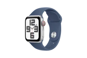 Apple Watch SE 2024 4G 40mm Zilver Sportband S/M