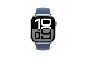 Apple Watch Series 10 46mm Zilver Sportband S/M