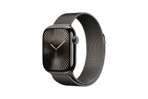 Apple Watch Series 10 4G 42mm Titanium Zwart Milanese Band