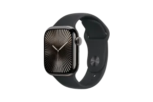 Apple Watch Series 10 4G 42mm Titanium Zwart Sportband S/M