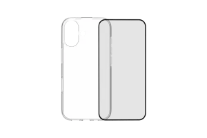 Back Cover iPhone 17 Transparant + BlueBuilt iPhone 17 Screenprotector Glas