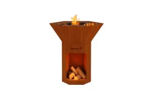 Barbecook Nestor Original - Houtbarbecue - Corten staal - 92x92x101cm