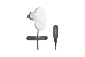 Belkin Telefoonhouder Auto Luchtrooster met MagSafe en Qi2 Opladen Zilver