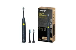 Beurer SC 30 Jet Black Elektrische Sonische Tandenborstel - Green Planet - 4 Poetsstanden - 80.000 Bewegingen p/min - 2 Opzetborstels - Timer - USB-C laadkabel - Gerecycled - 15 Dagen Accuduur - 3 Jaar garantie