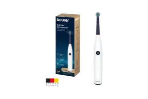 Beurer TB 15 Elektrische Tandenborstel - Oscillerend & Pulserend - Effectief tegen Tandplak - 2 Poetsstanden - Inclusief Eco Clean Opzetborstel & USB-C Kabel - 60% Gerecycled - 12 Dagen Accuduur - Green Planet