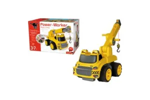 BIG - Power-Worker - Maxi Kraanwagen - Vanaf 3 jaar - Loopauto - Buitenspeelgoed