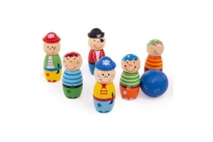 Bigjigs Houten Kegelset Piraten - 7-delig