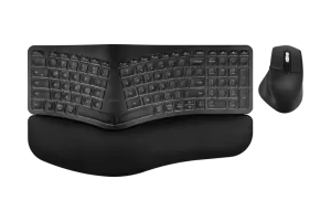 BlueBuilt Draadloos Ergonomisch Bluetooth Toetsenbord Pro QWERTY + Draadloze Muis