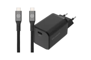 BlueBuilt Power Delivery Universele Oplader 65W + usb C oplaadkabel (2m) Zwart