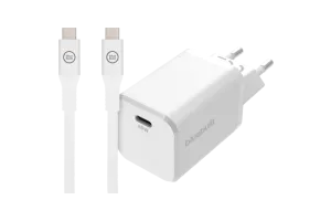 BlueBuilt Power Delivery Universele Oplader 65W + usb C oplaadkabel (2m) Wit