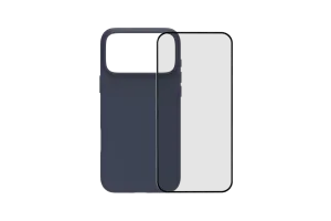 BlueBuilt Protective Back Cover met MagSafe iPhone 17 Pro Max Blauw + BlueBuilt iPhone 17 Pro Max Screenprotector Glas