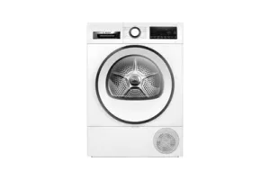 Bosch Serie 6 WQG233DMFG, Vrijstaand, Voorbelading, Warmtepomp, Wit, Knoppen, Rechts