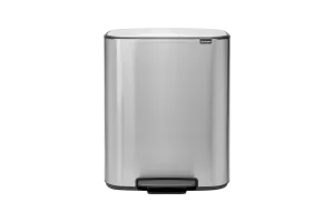 Brabantia Bo Pedal Bin 2 x 30 Liter Rvs Fingerprint Proof