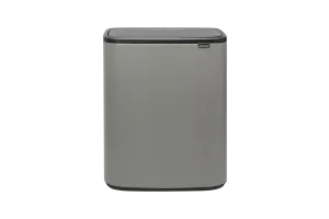 Brabantia Bo Touch Bin 2 x 30 Liter Mineral Concrete Grey