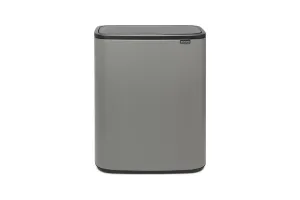 Brabantia Bo Touch Bin 60 Liter Mineral Concrete Grey Brabantia Bo Touch Bin 60 Liter Mineral Concrete Grey