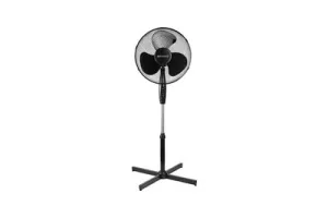 BRASQ Statiefventilator - 40 cm - Zwart - In hoogte verstelbaar - 3 snelheden - 40 Watt