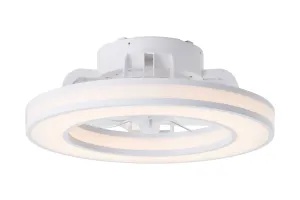 Brilliant Mondello - Plafondventilator - Met verlichting - O 41,5 cm - LED 26W - Wit en RGB kleuren - Dimbaar - Wit - Zeer stil