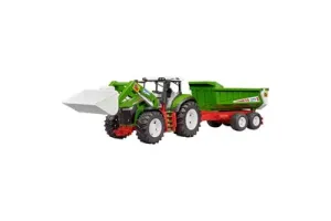Bruder ROADMAX Tractor met voorlader en kiepaanhanger 1:16