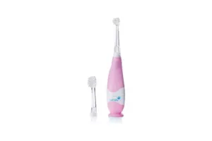 Brush-Baby | BabySonic | Electrische Baby Tandenborstel (0 - 3 jaar) | Lichtgevend | Timer & Pulse | Zuignapvoet | Roze | Incl. 2 opzetborstels en batterij