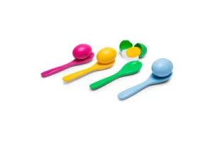 BS Toys Ei-Stafette - Eierlopen - Estafette Spel - 1 tot 4 Spelers - Vanaf 4 jaar - Balans Spel