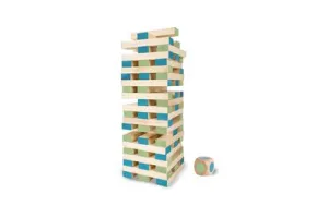 BS Toys Grote Toren Spel - Toren Bouwen speelgoed - XXL Outdoor spel - Balanstoren - Stapeltoren - Stapelspel - Vallende toren - Spelletjes voor kinderen - Buiten speelgoed Tuin - Buitenspel - Buiten Spellen - Kinderspeelgoed vanaf 3 Jaar