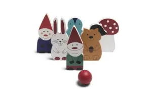 BS Toys Kabouter Bowling Kegelspel - Actiespel - Hout - Kinder Speelgoed 3 Jaar - 7 Delig