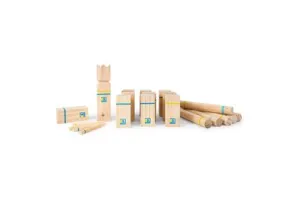 BS Toys Kubb Werpspel - Zweeds Spel - 2 tot 12 Spelers - Buitenspeelgoed van Vurenhout - Kubb spel - kubb spel volwassenen - Kubb spel original - Kubb familiespel - Familiespel - Buiten speelgoed - Buitenspel - Buiten Spellen - Tuin Speelgoed