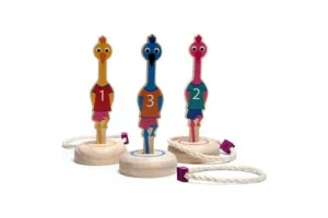 BS Toys Ringwerpen Vogels - Buitenspeelgoed - Werpspel kinderen - Werpspel hout - Spelletjes voor kinderen - Buiten speelgoed - Buitenspel - Buiten Spellen - Tuin Speelgoed - Houten speelgoed
