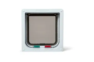 Cat Mate Afsluitbaar Kattenluik - 4 Vergrendelingsstanden - Kattenluik Met Tunnel - 19,2 x 20 cm - wit 235W