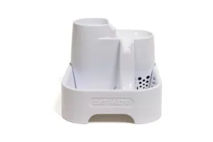 Cat Mate Drinkfontein 335E - met 3 Niveaus - voor Katten en Kleine Honden - 2 liter - wit