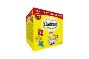 Catisfactions Kattensnacks - Variety Snack Box - Kip &amp; Kaas &amp; Zalm - 12x60g