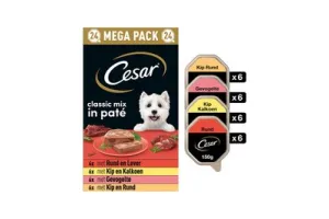Cesar Hondenvoer - Classic Mix in Paté - Kuipjes - 24x150g