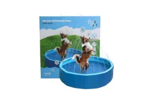 Coolpets Splash Sprinkler Pool - o120 x 30 cm - Verkoeling Hond - Waterspeelgoed - Waterspeelgoed Hond - Hondenzwembad - Hondenbad - Blauw