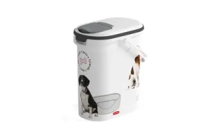 Curver Voedselcontainer Hond - 10L - 4KG - 30x19x35cm - Wit/Grijs