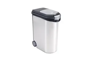 Curver Voedselcontainer Hond of Kat - 54L - 20KG - 49x28x60,5cm - Metallic
