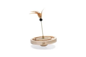 Designed by Lotte Winni - Kattenspeelgoed - Hout - Bruin - 22x22x30 cm