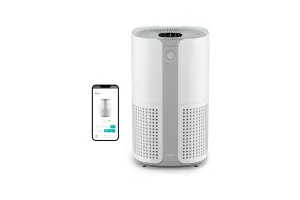 Duux Bright 2 Smart Luchtreiniger - 210 CADR geschikt voor 42m2 - Air Purifier met Luchtkwaliteitsindicator en Ionisator - Wit