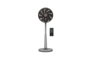 Duux Whisper 2 Statiefventilator - Zuinige Ventilator met 26 snelheden, Timer en Nachtmodus - In hoogte verstelbaar (73-95cm) - Horizontale + verticale oscillatie - Grijs