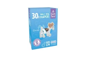 Easypets Dog Diapers Male - Hondenluiers Reu - S/M - 30 stuks - Grootverpakking