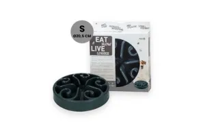 Eat Slow Live Longer Original Voerbak S/M - O20,5 cm - Anti schrokbak hond - Slowfeeder hond - Anti-slip - Geschikt voor kleine en middelgrote honden - Grijs
