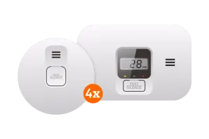 ELRO Blue Line CBFS25 Rookmelder 4-pack + Koolmonoxidemelder