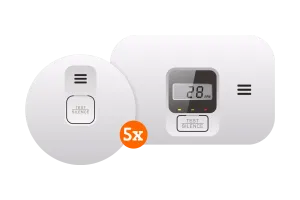 ELRO Blue Line CBFS25 Rookmelder 5-pack + Koolmonoxidemelder
