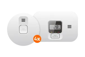 Elro Blue Line CBFS58R Rookmelder 4-pack + Koolmonoxidemelder