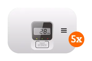 ELRO Blue Line Koolmonoxidemelder (10 jaar) 5-pack