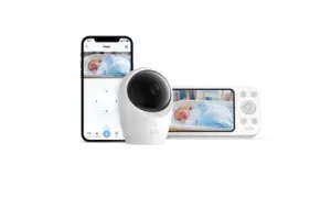 eufy Baby E20 Babyfoon - Baby Monitor - 2K HD Resolutie - App- en Offlinebesturing - Scherp Nachtzicht - 5000mAh Accu - Intelligente Geluids- en Temperatuurmeldingen - Beveiligde Verbinding - Wit