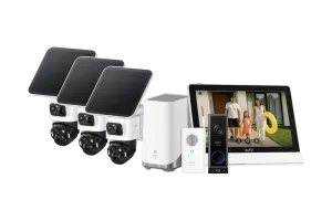 EufyCam S4 3-Pack + HomeBase 3 + Video Doorbell E340 + Smart Display E10